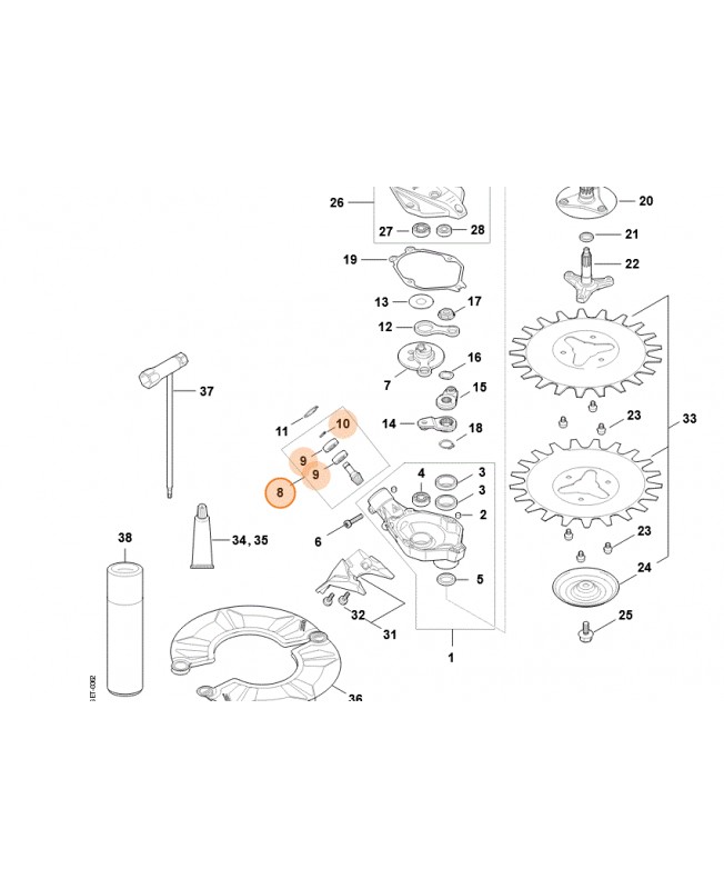 pignon stihl 4180-640-2503 pignon stihl 4180-640-2503