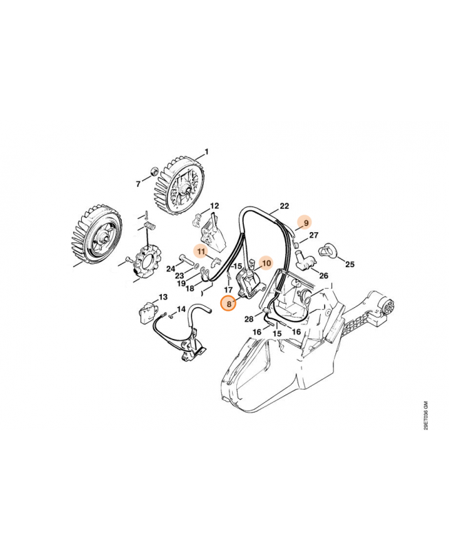 Module d'allumage Stihl ref. 1124-400-1308