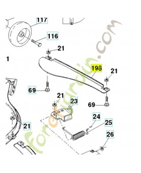Déflecteur avant de carter référence 531170601