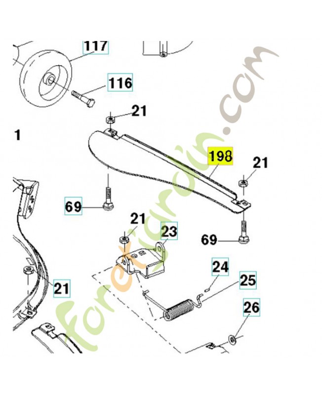 Déflecteur avant de carter référence 531170601