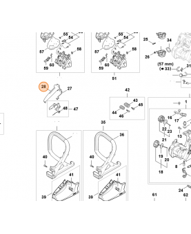 monture de poignee stihl 11487910600