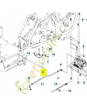 Cable de commande  574411105. Pièce de rechange Husqvarna