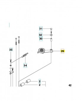 Tendeur de courroie 506993001 et 506993101. Pièce de rechange Husqvarna