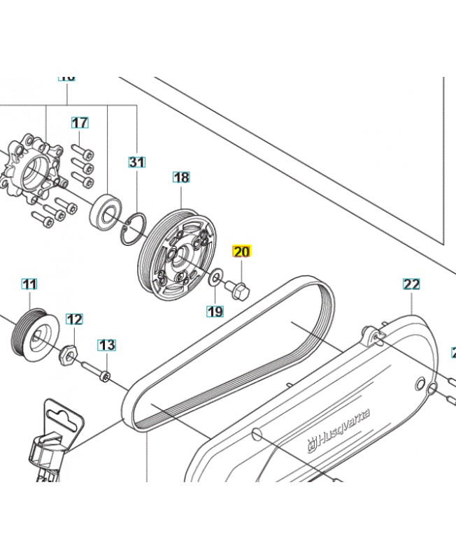 Vis husqvarna ref. 503200045 Remplace référence 725244981