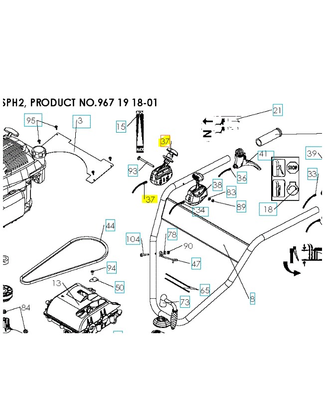 cable husqvarna 585426001