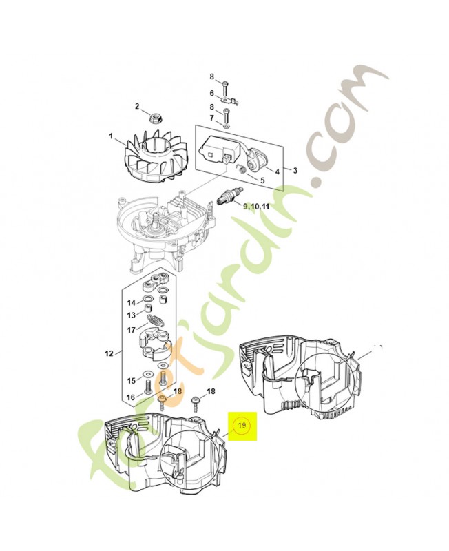 Carter moteur Stihl réf. 4237-021-3006
