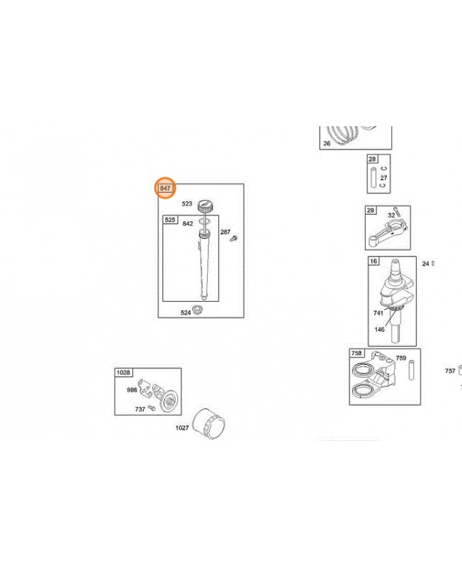 Tube de remplissage d'huile complet  597130 - 00030000276