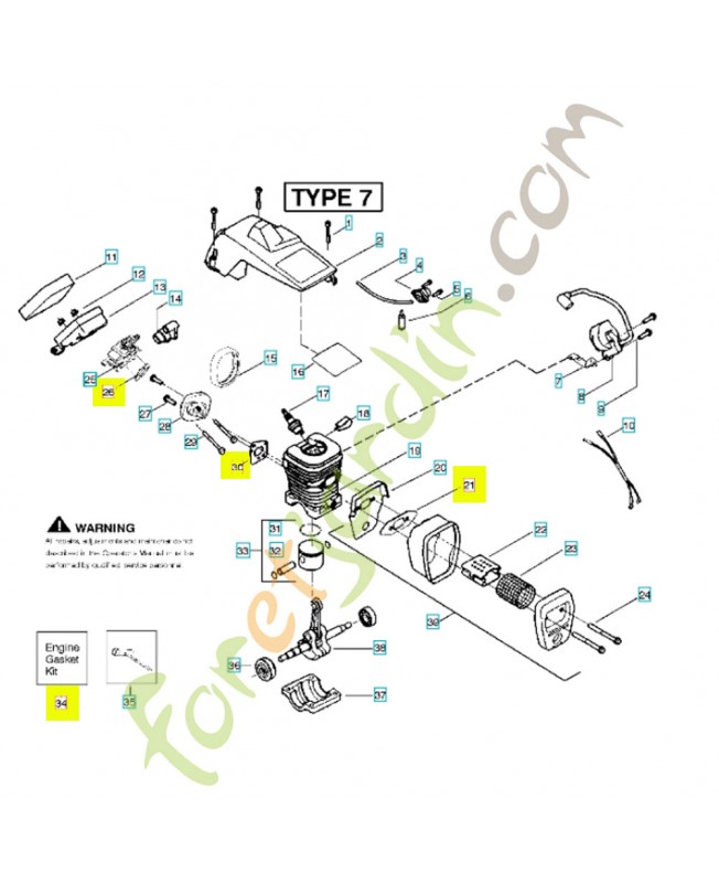 jeu de joints 530069608 husqvarna