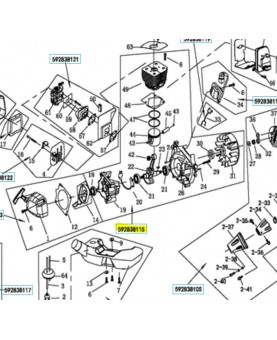 cylindre piston macculloch 592838113
