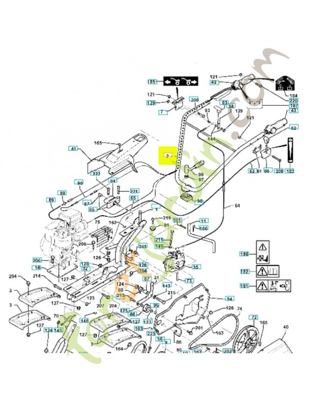 Poignee 519653406 - Pièce détachée Husqvarna