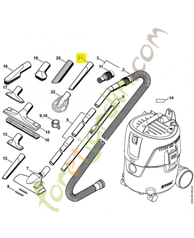 Embout rainuré stihl 4901-502-2200 - Pièce de détachée Sithl / Vicking Embout rainuré stihl 4901-502-2200 - Pièce de détachée Sithl / Vicking