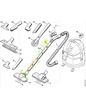 Tuyau chromé stihl ref. 4901-502-3015