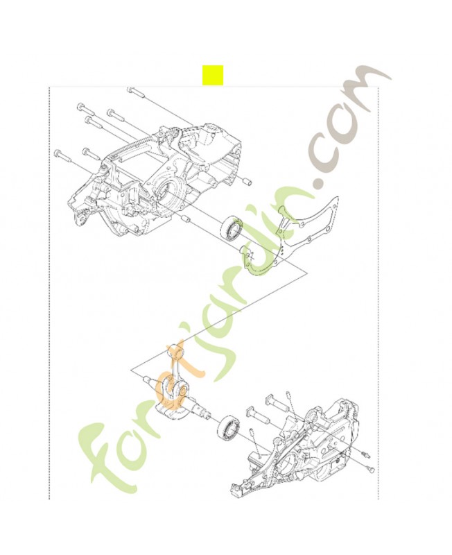 Carter moteur bloc court h54