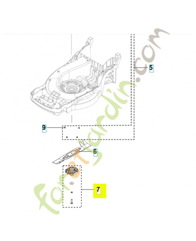 Support de lame 531146741- Pièce détachée Husqvarna