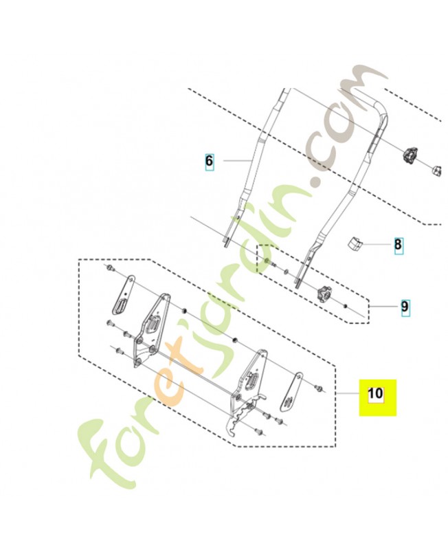 Ensemble de support de pognée 531146748- Pièce détachée Husqvarna