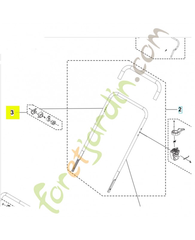 Kit de fixation de poignée 531146750- Pièce détachée Husqvarna