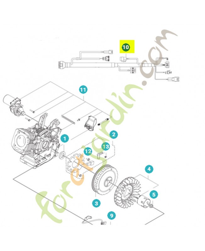 Cable 531146987- Pièce détachée Husqvarna