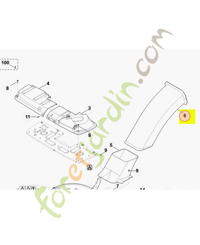 Partie sup du canal 1 en stock