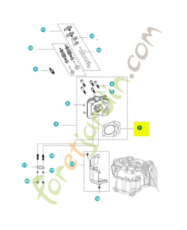 Joint de cylindre 531146995- Pièce détachée Husqvarna