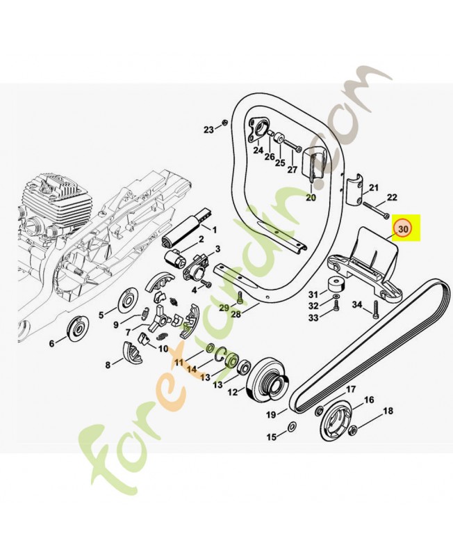 Support complet stihl réf : 4224-790-7600