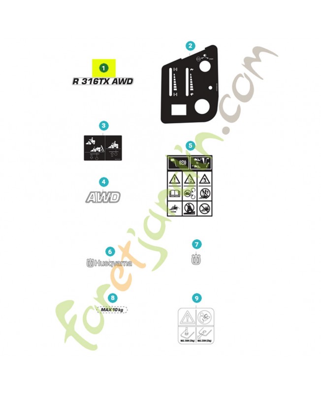 Autocollant référence 595274904