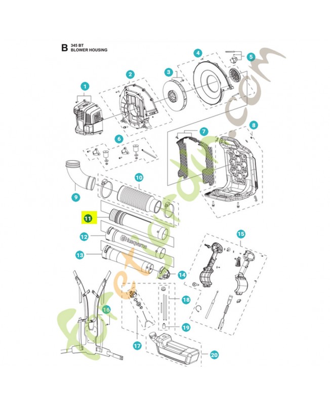 Tube souffleur 345bt