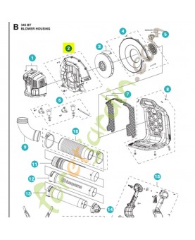Carter de turbine 531147167 - Pièce détachée Husqvarna