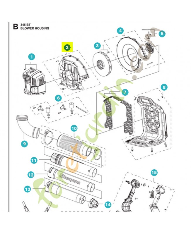 Carter de turbine 531147167 - Pièce détachée Husqvarna