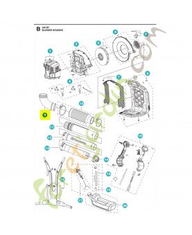 Tube coude 345bt 531147174- Pièce détachée Husqvarna