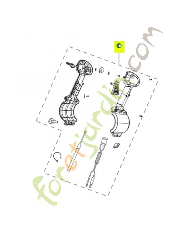 Poignée 531147175 - Pièce détachée Husqvarna