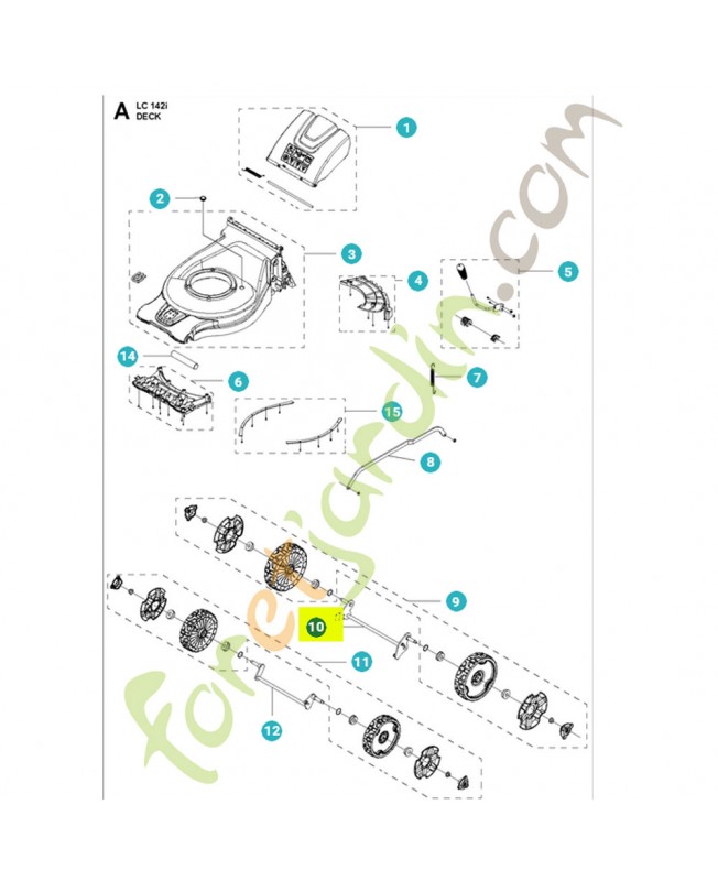 Axe 531147187- Pièce détachée Husqvarna