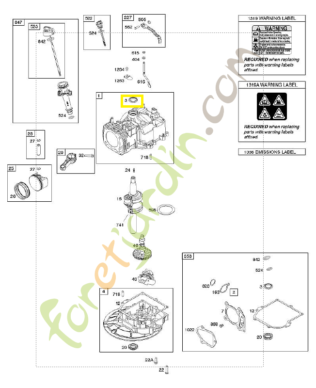 299819s Bague etancheite huile 0003-000-0111. Pièce de rechange