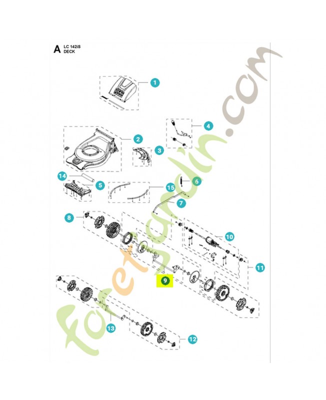 Axe 531147198  - Pièce détachée Husqvarna
