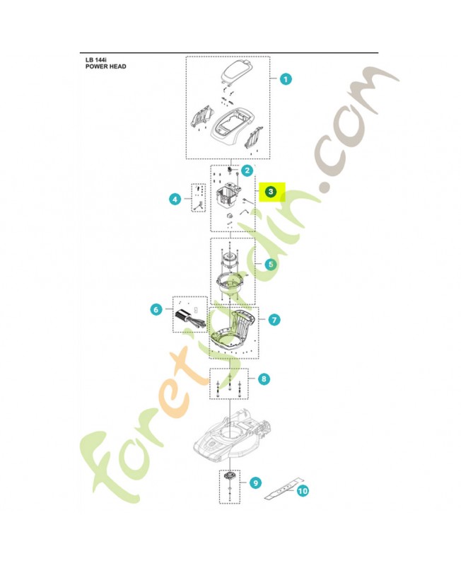 Boitier de batterie 531147207 - Pièce détachée Husqvarna