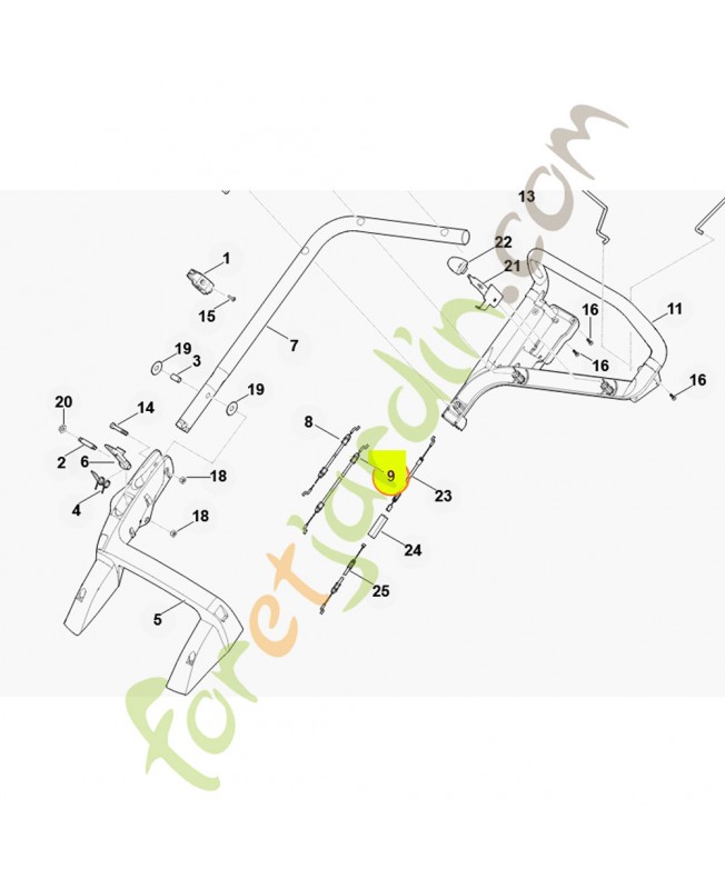 Cable commande entrainement