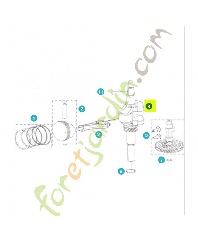 Vilebrequin 531147234 - Pièce détachée Husqvarna