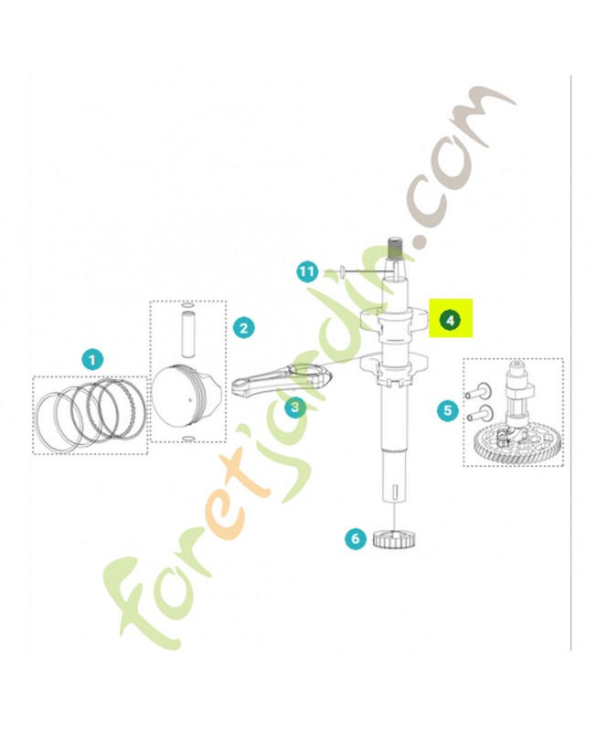 Vilebrequin 531147242- Pièce détachée Husqvarna