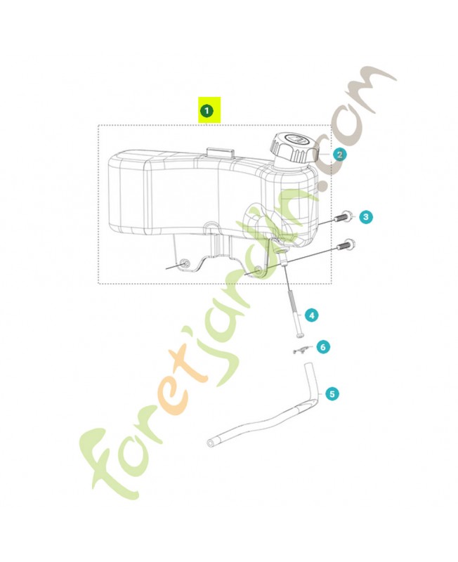 Réservoir de carburant 531147252 - Pièce détachée Husqvarna