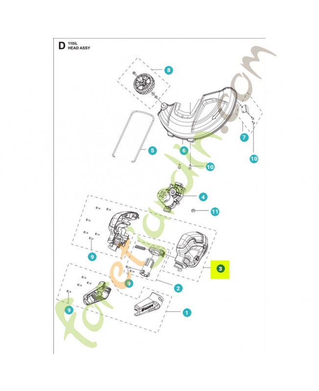 Carter moteur 531147289 - Pièce détachée Husqvarna
