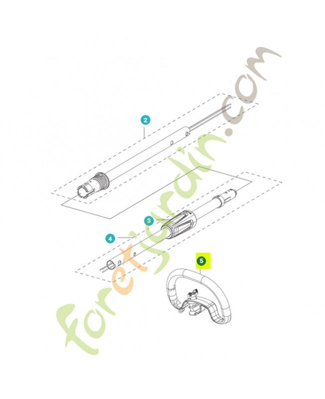 Poignée circulaire 531147311- Pièce détachée Husqvarna