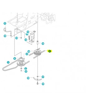 Courroie husqvarna ref. 594978001 Remplace référence d'origine 585034501 ; 531008805