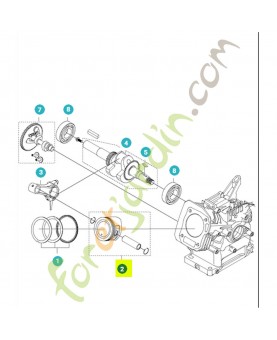 Piston complet 531147331 - Pièce détachée Husqvarna