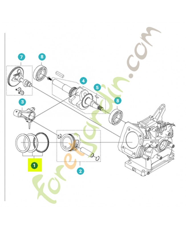 Segment 531147336 - Pièce détachée Husqvarna