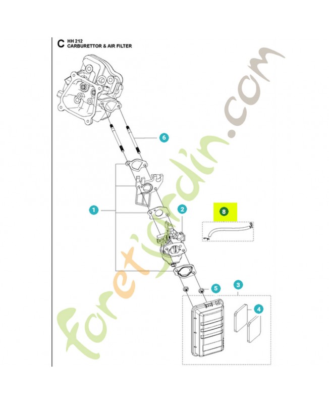 Tuyau 531147342 - Pièce détachée Husqvarna