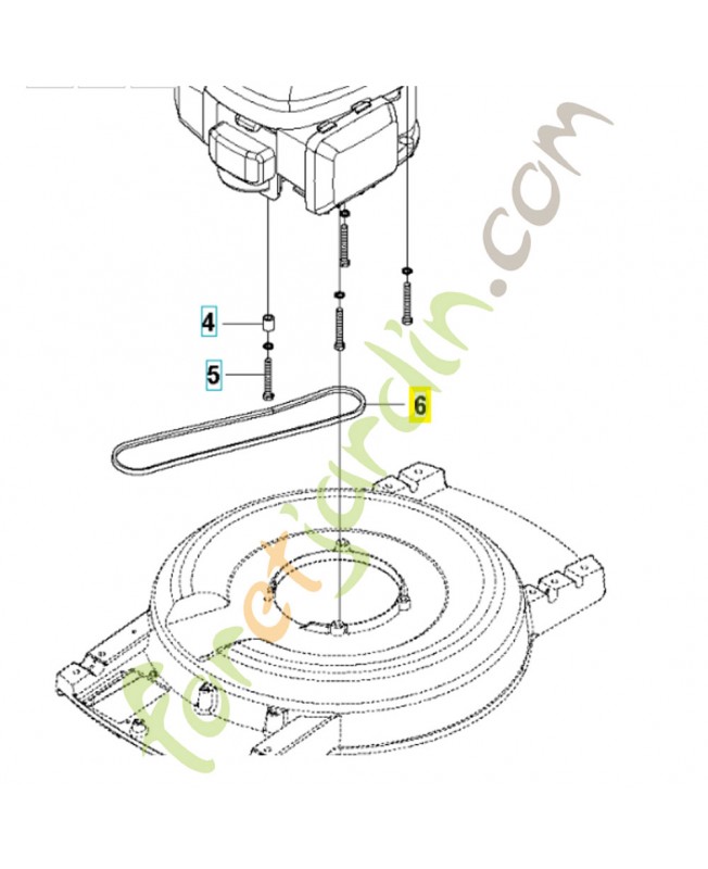 courroie 589563601. Pièce de rechange Husqvarna