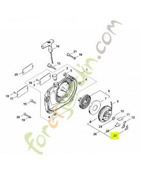 Ressort de cliquet Stihl Réf 1118-195-3500. Pièce détachée Stihl / Vicking