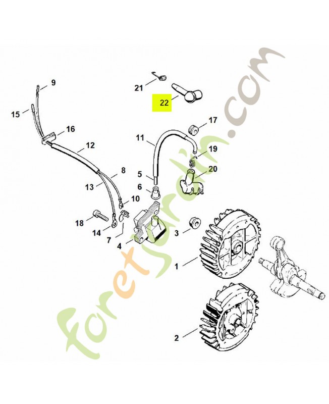 Contact câble d'allumage référence 1106-405-1000