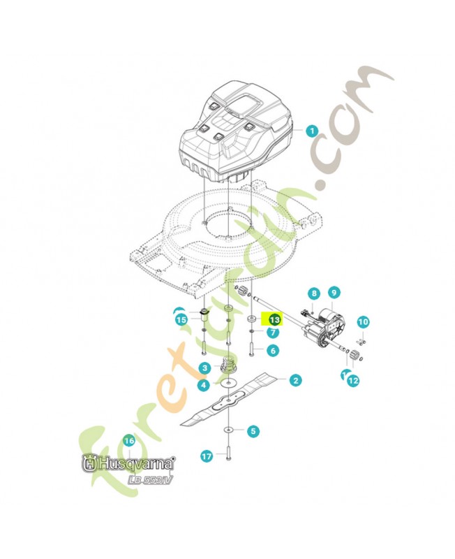 Rondelle d'espacement 10.2x28.5x7.5 531179301- Pièce détachée Husqvarna