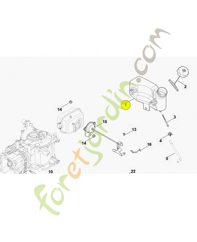 Carter de réservoir 0002-351-0501 - Pièce détachée Stihl / Vicking