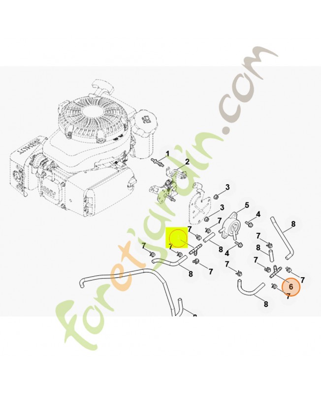 Connecteur de tuyau en T 0002-954-7000- Pièce détachée Stihl / Vicking